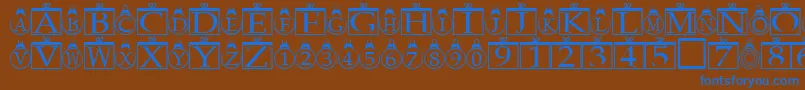 More about Xmasregular Font Xmasregular Font – Blue Fonts on Brown Background