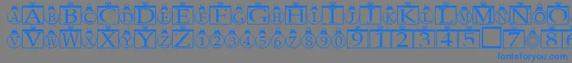 Шрифт Xmasregular – синие шрифты на сером фоне