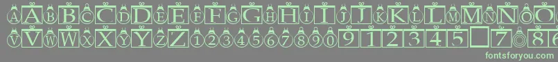 Xmasregular Font – Green Fonts on Gray Background