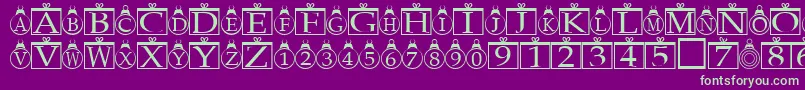 Xmasregular Font – Green Fonts on Purple Background
