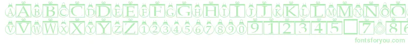 Xmasregular Font – Green Fonts on White Background