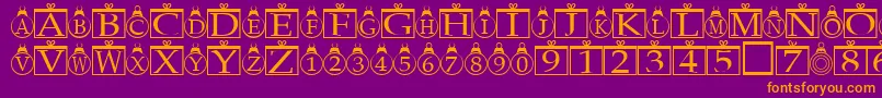 fuente Xmasregular – Fuentes Naranjas Sobre Fondo Morado