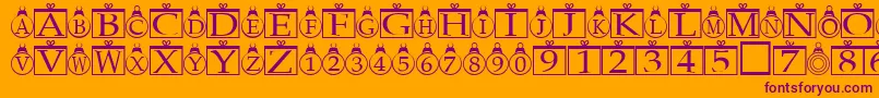 Xmasregular Font – Purple Fonts on Orange Background