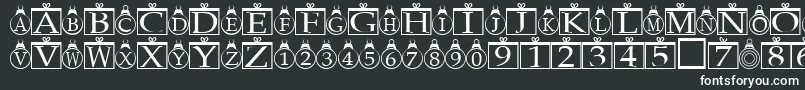 Xmasregular-fontti – valkoiset fontit mustalla taustalla