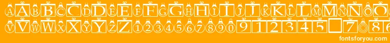 Xmasregular Font – White Fonts on Orange Background