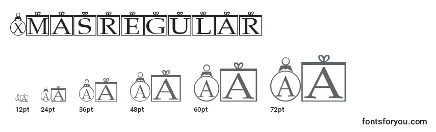 Xmasregular Font Sizes