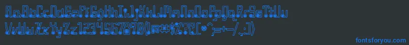 Police QuasidipitousBlackSpot – polices bleues sur fond noir
