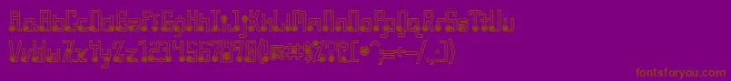 QuasidipitousBlackSpot Font – Brown Fonts on Purple Background