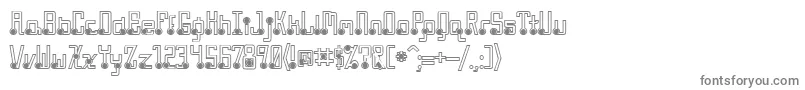 フォントQuasidipitousBlackSpot – 白い背景に灰色の文字