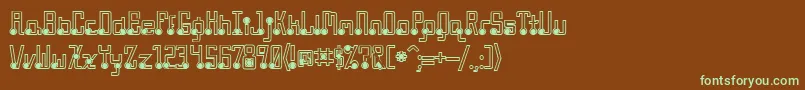 QuasidipitousBlackSpot Font – Green Fonts on Brown Background