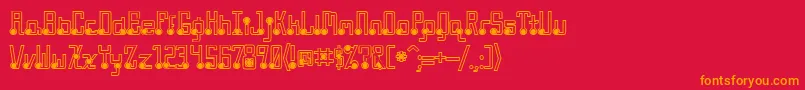 QuasidipitousBlackSpot Font – Orange Fonts on Red Background