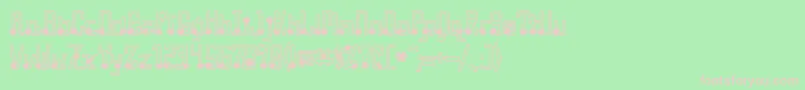 QuasidipitousBlackSpot Font – Pink Fonts on Green Background