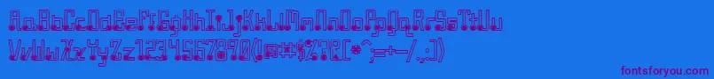 Шрифт QuasidipitousBlackSpot – фиолетовые шрифты на синем фоне