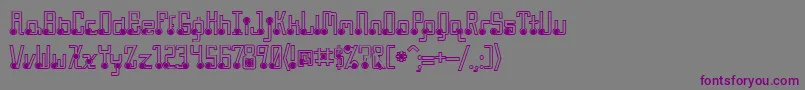 Шрифт QuasidipitousBlackSpot – фиолетовые шрифты на сером фоне