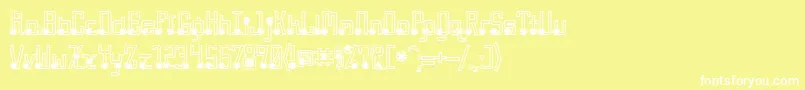 QuasidipitousBlackSpot Font – White Fonts on Yellow Background