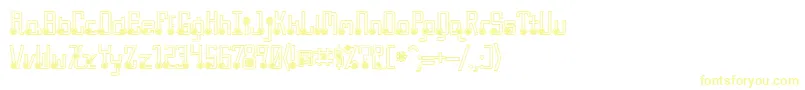QuasidipitousBlackSpot-Schriftart – Gelbe Schriften