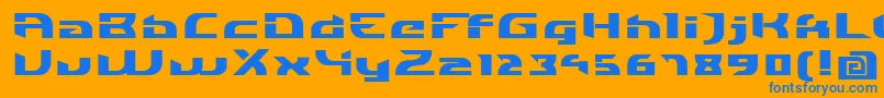 IndividigitalBlack Font – Blue Fonts on Orange Background