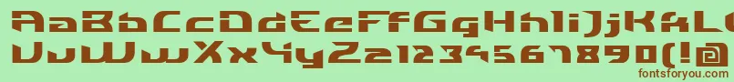 IndividigitalBlack Font – Brown Fonts on Green Background