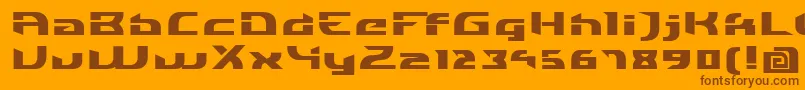 IndividigitalBlack Font – Brown Fonts on Orange Background