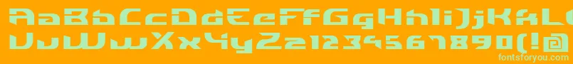 IndividigitalBlack Font – Green Fonts on Orange Background