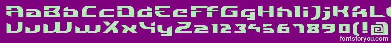 IndividigitalBlack Font – Green Fonts on Purple Background