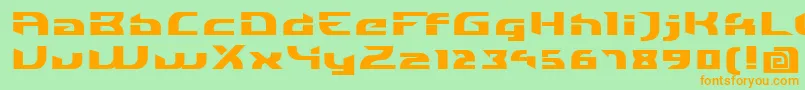 IndividigitalBlack Font – Orange Fonts on Green Background