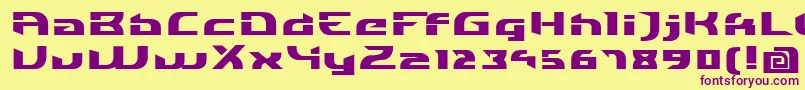 IndividigitalBlack Font – Purple Fonts on Yellow Background