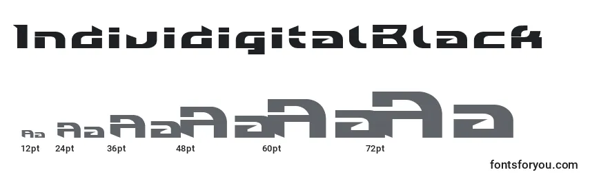 IndividigitalBlack Font Sizes