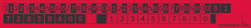 DeconumbersLhSquare Font – Black Fonts on Red Background