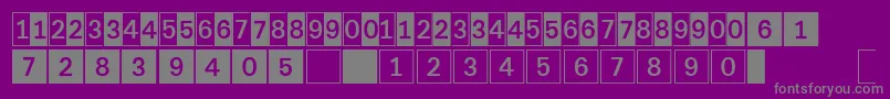 Więcej informacji o czcionce DeconumbersLhSquare Czcionka DeconumbersLhSquare – szare czcionki na fioletowym tle