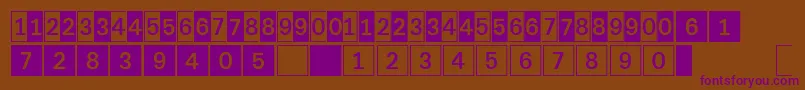 DeconumbersLhSquare Font – Purple Fonts on Brown Background
