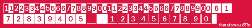 DeconumbersLhSquare Font – White Fonts on Red Background