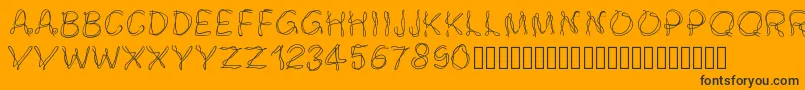 Pwsmokey Font – Black Fonts on Orange Background