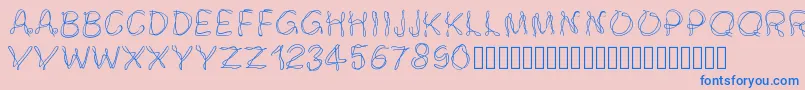 Pwsmokey Font – Blue Fonts on Pink Background