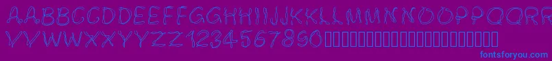 Pwsmokey Font – Blue Fonts on Purple Background