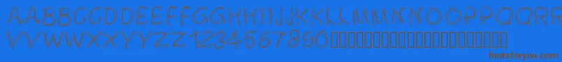 En savoir plus sur la police Pwsmokey Police Pwsmokey – polices brunes sur fond bleu