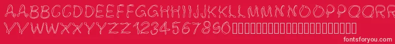 Pwsmokey Font – Pink Fonts on Red Background