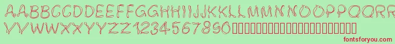 Pwsmokey Font – Red Fonts on Green Background