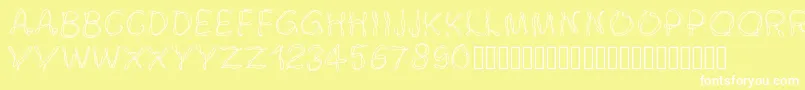 Pwsmokey Font – White Fonts on Yellow Background