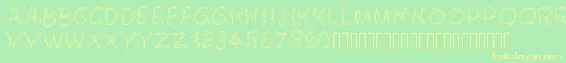 Pwsmokey Font – Yellow Fonts on Green Background