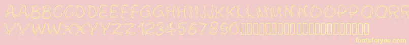 Pwsmokey Font – Yellow Fonts on Pink Background