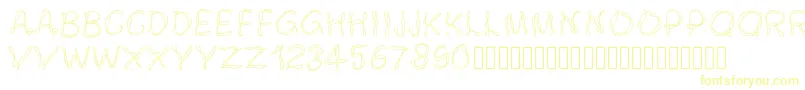 Pwsmokey Font – Yellow Fonts on White Background