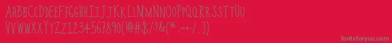 CarrotsCucumbers Font – Gray Fonts on Red Background