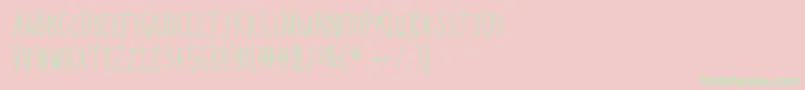 CarrotsCucumbers-Schriftart – Grüne Schriften auf rosa Hintergrund