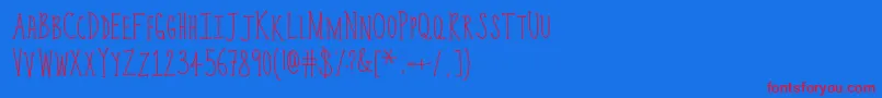 CarrotsCucumbers Font – Red Fonts on Blue Background