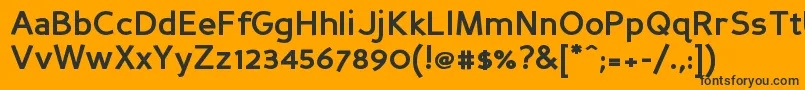 Persansb Font – Black Fonts on Orange Background