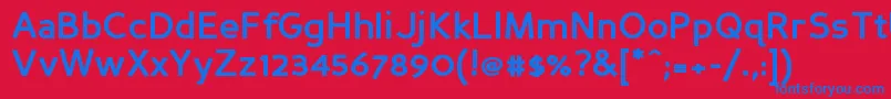 Persansb Font – Blue Fonts on Red Background