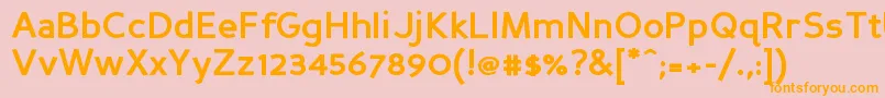 Persansb Font – Orange Fonts on Pink Background