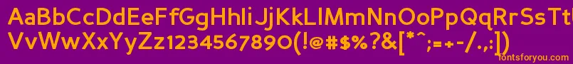 Persansb Font – Orange Fonts on Purple Background