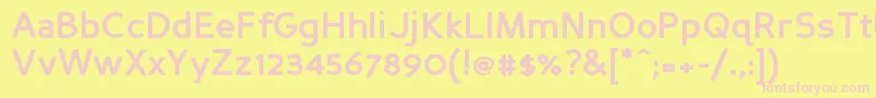 Persansb Font – Pink Fonts on Yellow Background